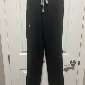 Figs Black Kade scrub pants with Modern Comfort